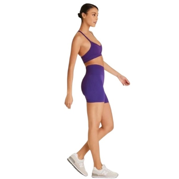 ALALA Seamless Barre Shorts NWT Purple - Picture 5 of 14